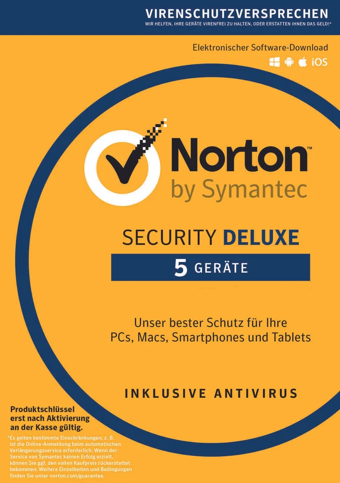 Norton Security Deluxe 2025 5 Geräte PC 1 Jahr KEIN ABO per EMAIL SOFORT - Bild 1 von 1
