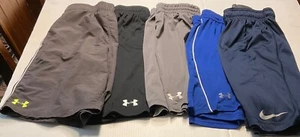 Lot of 5 Boys Under Armour UA/Nike Athletic Shorts Youth Large - Picture 1 of 5