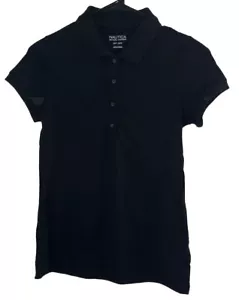 Girl’s Nautica Uniform Short Sleeve Pique Polo, Black, Size 3/5 Small NUFC8440 - Picture 1 of 8