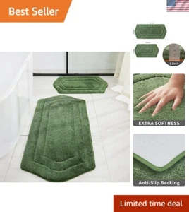 Extra Thick Bath Rugs Sets for Bathroom - Anti-Slip Bath Linen Sets Mats Soft... - Picture 1 of 7