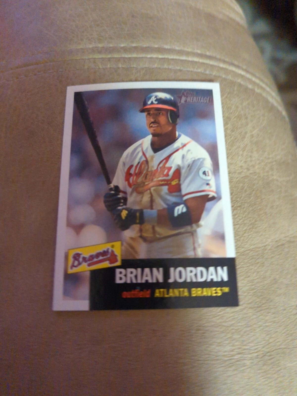 2002 Topps Heritage Baseball Card #310 Brian Jordan