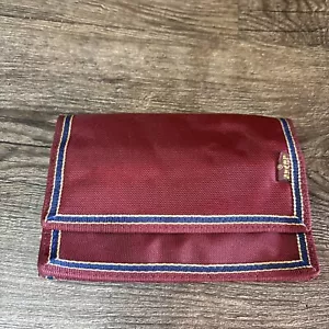Portafoglio Vintage Levi's Tela Borgogna Specchio Bifold - Foto 1 di 8