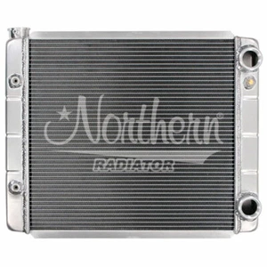 Race Pro Aluminum Radiator 24 x 19 Double Pass LS Motor Threaded Connections - Foto 1 di 2