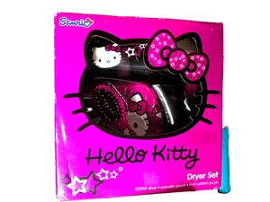 Sanio Hello Kitty Trockner Set 2000W Trockner Kosmetiktasche Mini Kuschelbürste - Bild 1 von 1