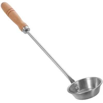  Cucina Utensili Da Acciaio Inox Portata Inossidabile Friggere Cucchiaio Di Cibo - Immagine 1 di 4