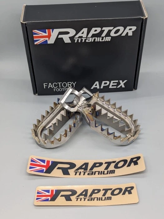 Raptor Apex Titanium Footpegs RX065 KTM/Gas Gas/Husqvarna 50 SX/65 SX/MC 65 2024 Foto 1 de 1