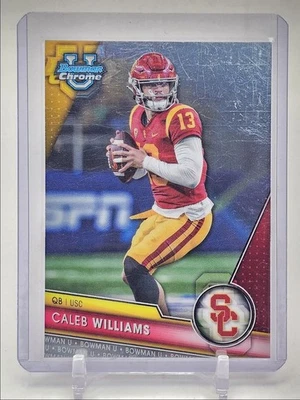 CALEB WILLIAMS 2023 BOWMAN UNIVERSITY CHROME FOOTBALL Q0M-531 - Image 1 of 2
