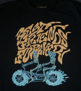 Camisa Good Mythical Morning Para Hombres Grande BFF Rhett & Link Esqueleto Bicicleta Youtube - Imagen 1 de 5
