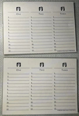 Hojas de respuestas Scattergories 1988 - Almohadillas de repuesto vintage - Milton Bradley Foto 1 de 2