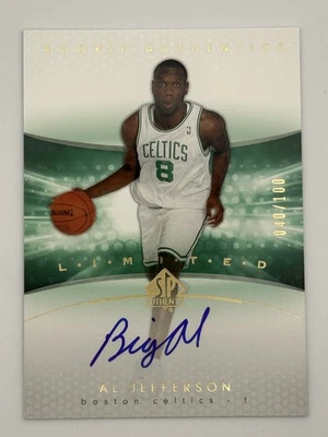 2005 UPPER DECK SP AUTHENTIC AL JEFFERSON #173 ROOKIE AUTHENTICS /100 ON-CARD AU - Image 1 of 2