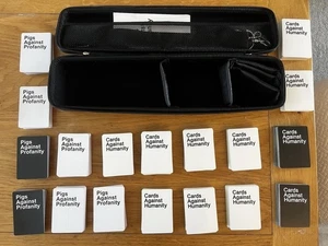 Cards Against Humanity & Pigs Against Profanity Bundle – 875+ Cards & Case - Picture 1 of 11