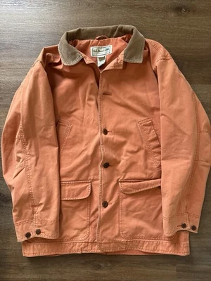Abrigo vintage L L Bean Barn Chore para hombre talla grande lona naranja Foto 1 de 4