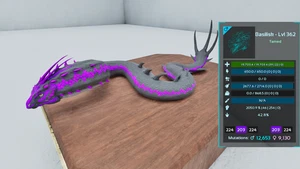 🔥ARK Survival Ascended OFFICIAL PVE - PAIR BASILISK CLONE TOP STATS - Picture 1 of 2