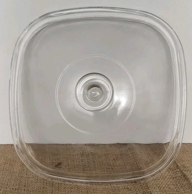 Pyrex A-12-C Vintage Square 10.5" Square Glass Dome Lid Replacement A12C Corning - Image 1 of 3