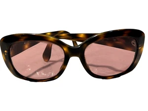 Vtg Womens Oversized Retro Style SUN GLASSES Tortoise Shell Plastic Frames Italy - Picture 1 of 7