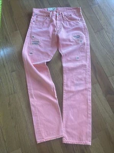 195 NWT Men's DENIM & SUPPLY RALPH LAUREN @ SLIM Polo DISTRESS Coral 31 X 32 - Picture 1 of 10