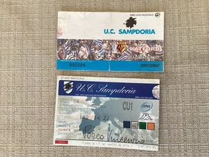 SAMPDORIA CALCIO 2 BIGLIETTI VS. VITORIA SETUBAL UEFA CUP 2005/06 E WATFORD 2018 - Imagen 1 de 2