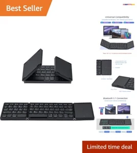 Rechargeable Foldable Bluetooth Keyboard for iOS & Android - Effortless Typing - Picture 1 of 12
