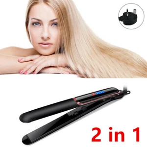 2 in1 Keramik Curl Straight Lockenstab Haarglätter Glätteisen Lockenwickler - Bild 1 von 13