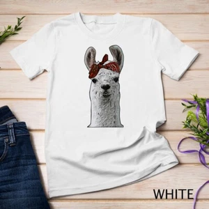 Linda y adorable camiseta unisex de gángster bandana llama matón lama - Imagen 1 de 15