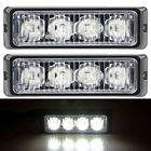 Noise Free 12 24V 4 Led White Lights Recovery Flashing Strobe Grille For Suvs