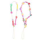 2 Pcs Colorful Decor Letter Beads Mobile Phone Chain