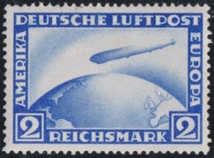 F-EX40214 GERMANY 1928 MNH 4mk ZEPPELIN GLOBE. - Picture 1 of 2