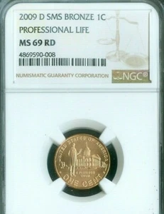 2009-D Lincoln Cent Professional NGC MS69 SMS RD Quality - Picture 1 of 1