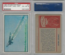 1954 Bowman, Power For Peace, #7 Stratojet Take-Off, PSA 6 EXMT