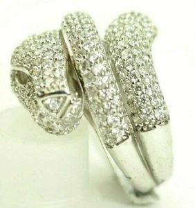 Sharp Ladies Leopard Ring 306 stone Cubic Zirconia Sterling Silver size 6 - Picture 1 of 11
