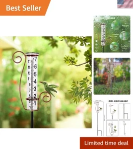 Charming Hummingbird Rain Gauge - Accurate 7" Measuring Tool for Gardens - Picture 1 of 8