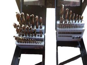 2 Sets Gold Oxide Drill Bits Construction Building Carpentry Plumbing Electrical - Picture 1 of 6
