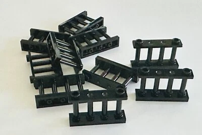 *NUEVO* Lote de 10 Piezas Lego NEGRO Valla Tren Castillo HUSADO 1x4x2 30055 Foto 1 de 2