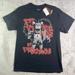 Five Nights at Freddy's Graphic Tee FNAF Black T-Shirt Medium - Picture 1 of 8