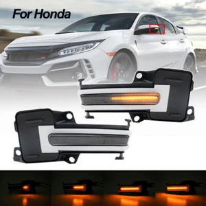 Smoked Lens Dynamic LED Side Mirror Turn Signal Lights For Honda Civic Acura TLX - Bild 1 von 11