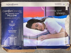Novaform Gel Memory Foam Pillow Queen size - Picture 1 of 2