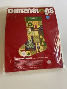 Dimensions Needlepoint #9023 Patchwork Stocking Kit Vintage Christmas Holiday - Picture 1 of 11