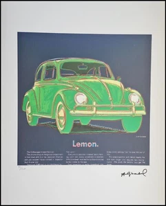 ANDY WARHOL * Volkswagen * 50 x 40 cm * signed lithograph * limited# 93/200 - Bild 1 von 8