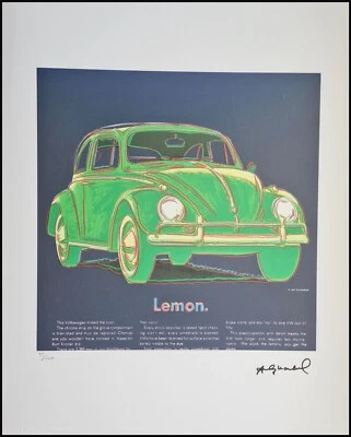 ANDY WARHOL * Volkswagen * 50 x 40 cm * signed lithograph * limited# 93/200 - Bild 1 von 4