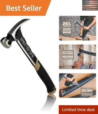 Martillo para clavar ligero de 20 oz con agarre MOA y cara suave para profesionales Foto 1 de 4