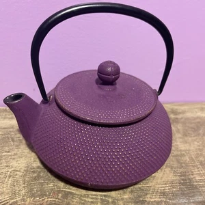 TEAPOT 650ml Nanbu Tekki Iwachu Type 5 line drawing Purple Japan Import FS - Picture 1 of 10