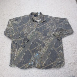 Mossy Oak Shirt Mens 3XL XXXL Button Up Shadow Branch Outdoor Hunting 90s Y2K - Picture 1 of 10