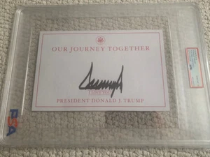 DONALD TRUMP SIGNED OUR JOURNEY TOGETHER BOOKPLATE GEM MINT 10 PSA SLABBED - Picture 1 of 5
