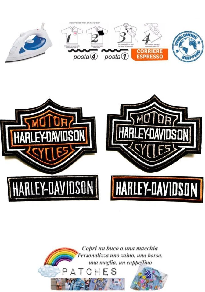 patch Harley Davidson motociclista biker motor cycles toppa termoadesiva iron on
