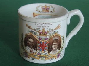 Antique 1911 King George V Coronation Mug Shelley Late Foley Wakefield Baynes Co - Picture 1 of 9