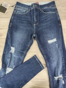 Offizielle 11 Grad Essential Stretch Distressed Herrenjeans Skinny Fit W32 L32 M - Bild 1 von 4