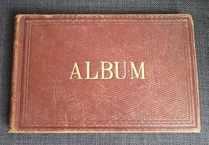 RARE ALBUM AMICORUM manuscrit avec dessins et aquarelles fin du XIXème siècle - Bild 1 von 6