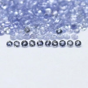 Natural Blue Tanzanite Lot 1x1 MM Round Shape Faceted Gemstone Lot - Picture 1 of 3