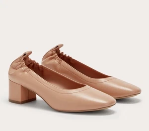 Tacón EVERLANE The Day BLUSH TAN Talla 9 $178 Cuero Beige Necana - Imagen 1 de 9