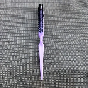 Vtg Styling Hair Brush Blue Thumb Rest Rat Tail Nylon Stiff Bristles Teasing USA - Picture 1 of 8